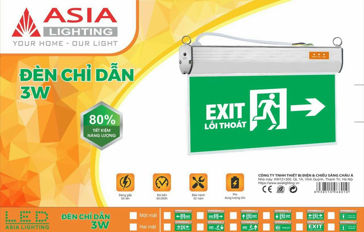 Báo giá đèn chỉ dẫn Exit và đèn sự cố Asia mới nhất T8/2020