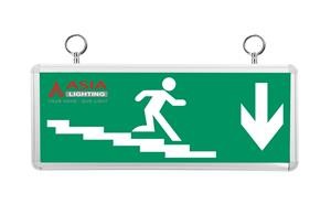 Đèn exit chỉ dẫn xuống cầu thang Asia